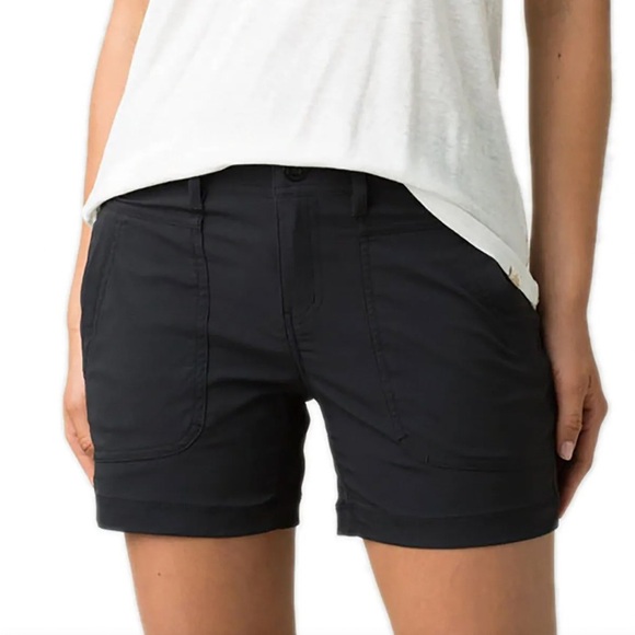 Prana Shorts Women’s‎ Size 10 US Charcoal Dark Grey Revenna Hiking Mid-Thigh - Picture 5 of 8